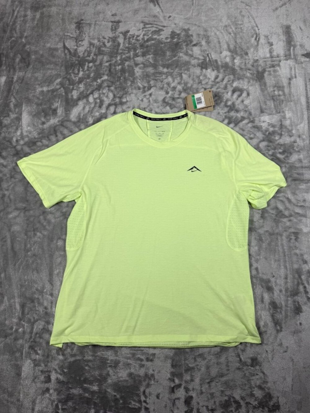 New Nike Trail Dri-FIT ADV Shirt Men's XL Yellow Trail Running Top HJ3580 701